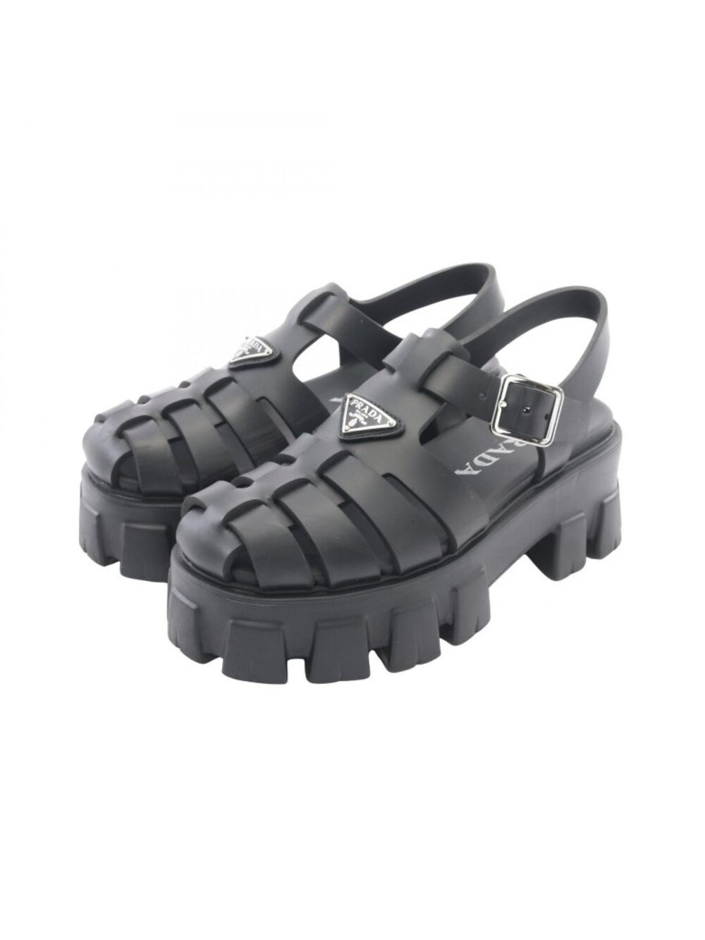 Prada Sandals Monolith Triangular Plate
